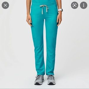 Figs Yola Skinny Scrub Pants in Teal XL